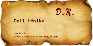 Deli Mónika névjegykártya
